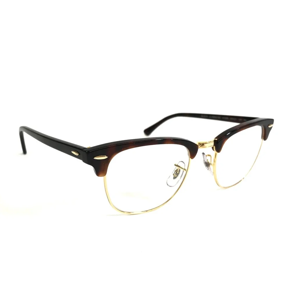 Ray-Ban Eyeglasses Frames RB3016 CLUBMASTER W0366 Tortoise On Gold 49-21-140